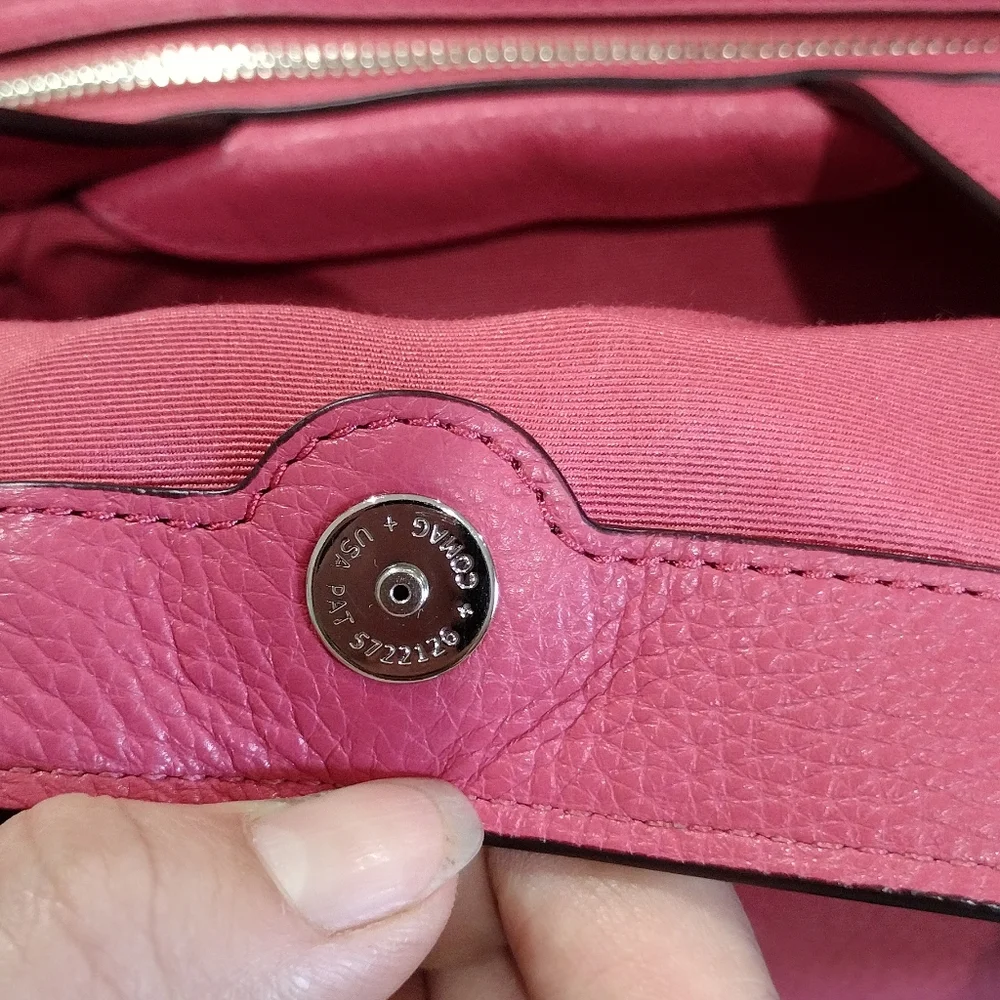 Coach Lexy Strawberry pebble Leather